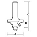 Carb-I-Tool T 610 B - 6.35 mm (1/4”) Shank 7.9mm Rad 2 Flute Beading Bits w/ Ball Bearing Guide